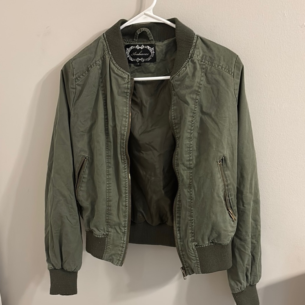Olive Green Bomber Jacket
